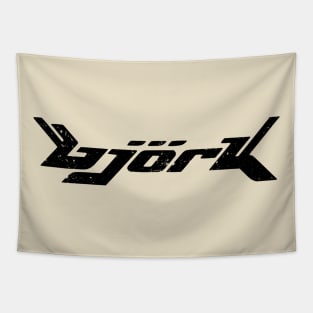 Bjork Logo Black Tapestry