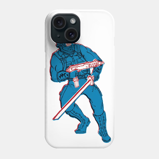 Ninja Snake Eyes Two Color Phone Case by SkipBroTees