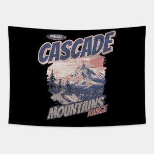 Cascade Mountains Graphic , North Cascades Hiking , Camping Lover Gift, Vacation Holiday Forest  for him her woman Tapestry