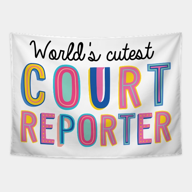 Court Reporter Gifts | World's cutest Court Reporter Tapestry by BetterManufaktur