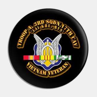 Troop A, 3rd Sqdn 17th Cavalry w SVC Ribbon Pin