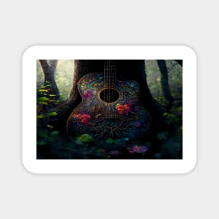 Acoustic Guitar Tree Of Life / Unwind Art Work Design Magnet