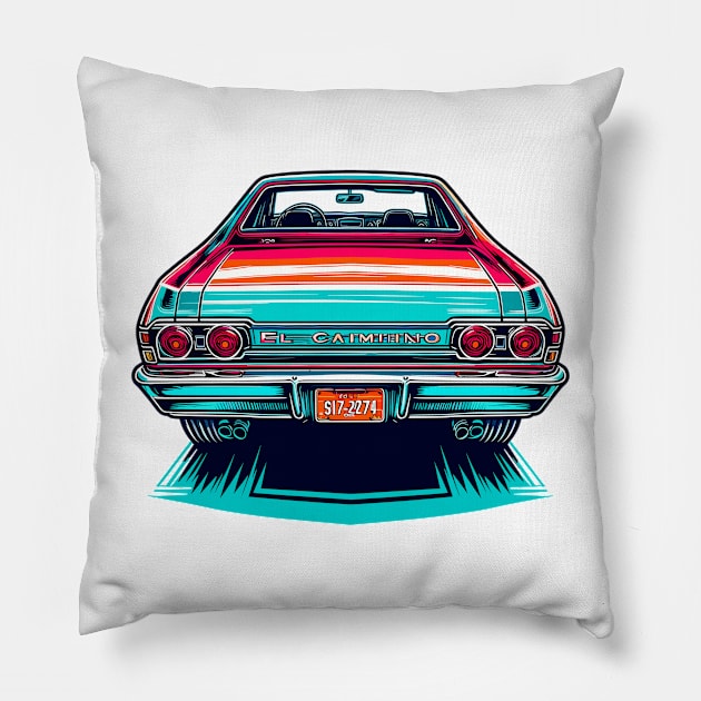 Chevrolet El Camino Pillow by Vehicles-Art