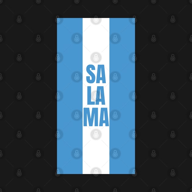 Salama City in Guatemala Flag Colors Vertical by aybe7elf