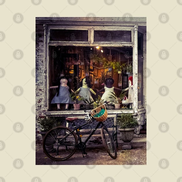 Brooklyn Heights Dolls Shop Bike New York City by eleonoraingrid