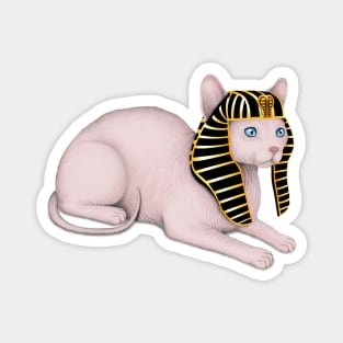 Sphynx Cat (Grey Background) Magnet