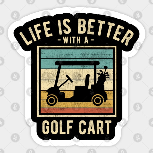 Life Behind The Wheel Funny Golf Cart Meme Golfer Gifts Sticker for Sale  by ExpressWayFour