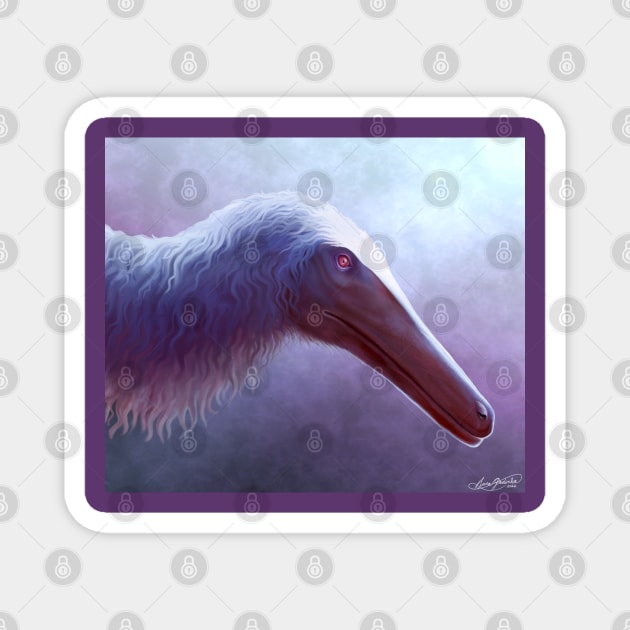 Albino Austroraptor Magnet by saradrawspaleo