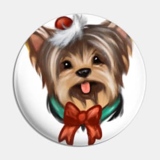 Cute Yorkshire Terrier Drawing Pin