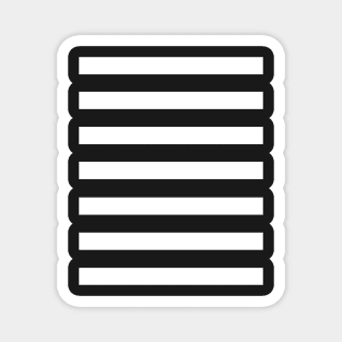 Shades of Grey And White Horizontal Stripe Magnet