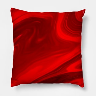 Shades of Red Swirls Original Art Design Pillow