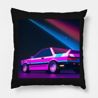 Boxy classic 80s sports car Pillow