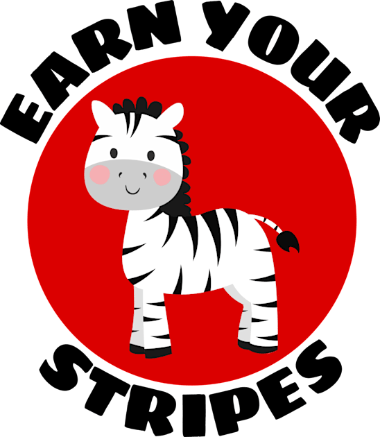 Earn your stripes | Zebra Pun Kids T-Shirt by Allthingspunny