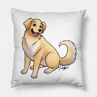 Dog - Golden Retriever - Gold Pillow