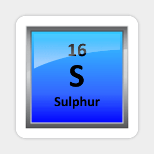 Sulphur Periodic Table Element Symbol Magnet