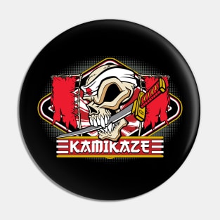 Kamikaze Japanese Skull Pin