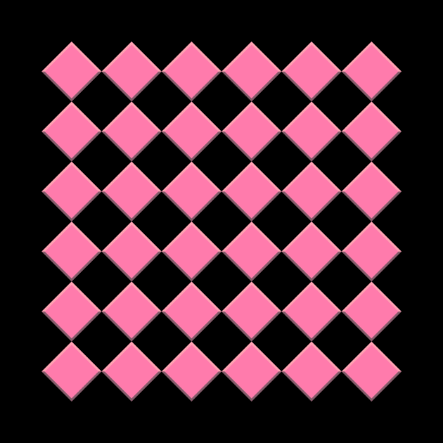 Big  Pink Block Checkerboard Pattern by Brobocop