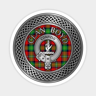 Clan Boyd Crest & Tartan Knot Magnet