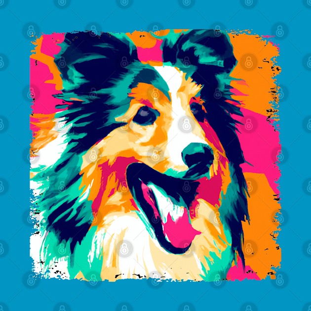 Shetland Sheepdog Pop Art - Dog Lover Gifts by PawPopArt