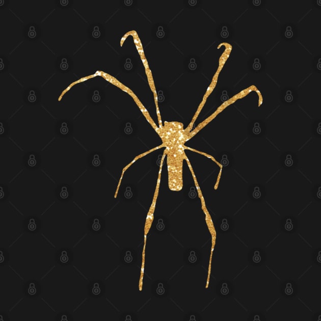SPIDER in LIGHT GOLD GLITTER by VegShop