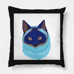 Colourful Siamese Cat Pillow