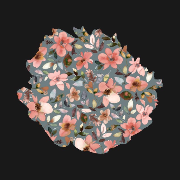 Tropical flowers-Pink gray by ninoladesign