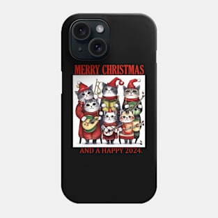 Christmas Cat Choir Design Phone Case