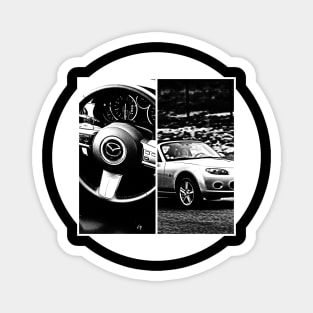 Mazda Miata MX-5 NC Black 'N White 5 (Black Version) Magnet