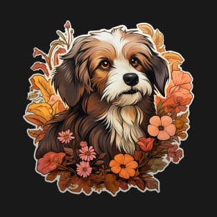 Havanese  Dog Vintage Floral T-Shirt