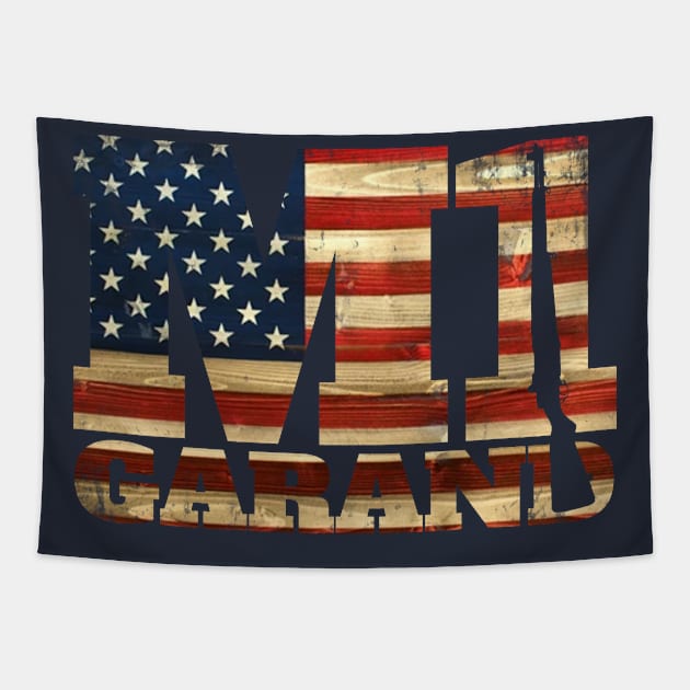 M1 Garand Enthusiast Land of the Free Tapestry by GreenGuyTeesStore