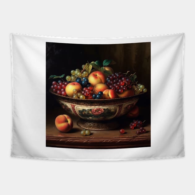 Fruit Bowl in Oil Tapestry by hamptonstyle