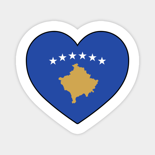 Heart - Kosovo Magnet by Tridaak