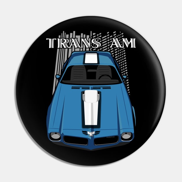 Pontiac Transam 1972 - Blue and White Pin by V8social