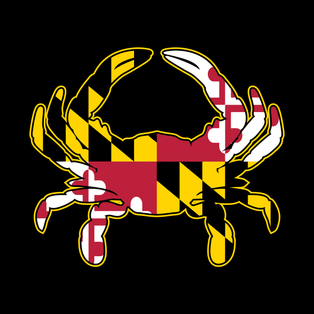 Maryland Flag Crab Illustration by hobrath