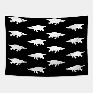 Platypus pattern - white Tapestry