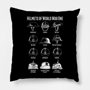 Soldiers Helmets of World War One Military Diagrams Pillow