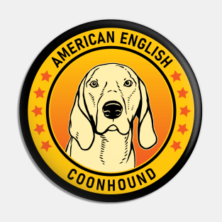 American English Coonhound Dog Portrait Pin