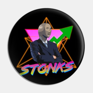 Stonks Vintage Aesthetic Pin