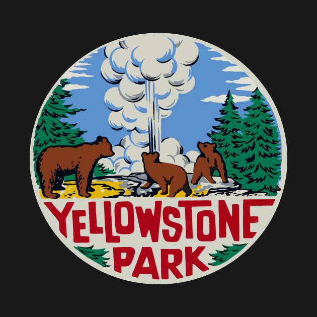 Yellowstone Park Vintage Style by zsonn