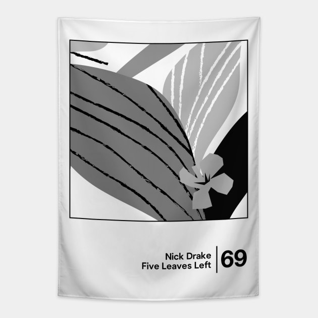 Five Leaves Left / Minimalist Style Graphic Artwork Tapestry by saudade