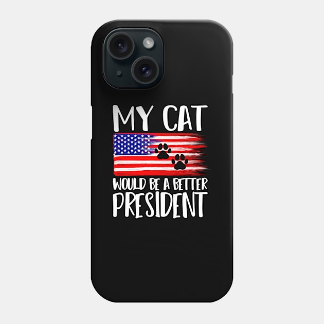 Cat President Election Vote Gift Phone Case by Anassein.os