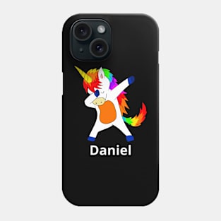 Daniel First Name Personalized Dabbing Unicorn Phone Case