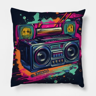 Ghetto Blaster Boom Box 80s Hip-Hop Stereo Pillow