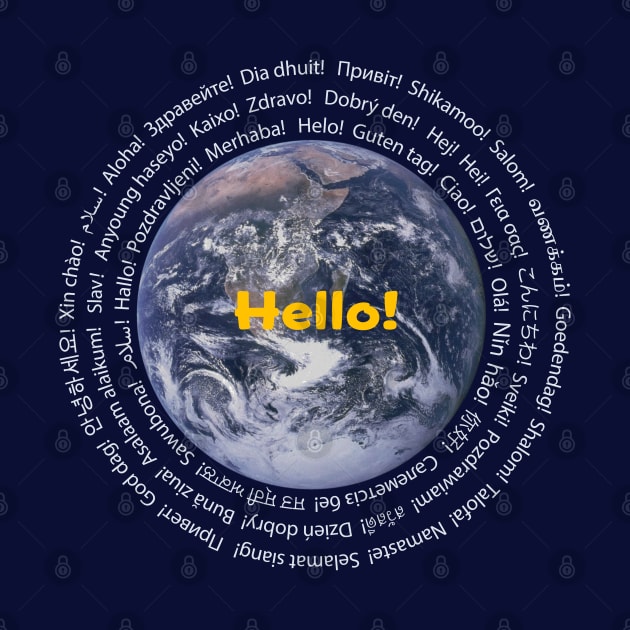 Hello Word in Different Languages ESL Teachers Students by Pine Hill Goods