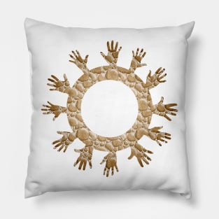 Hands In A Circle Pillow