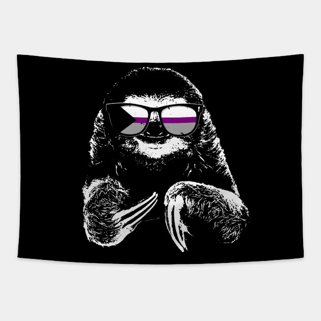 Pride Sloth Demisexual Pride Flag Sunglasses Tapestry by wheedesign