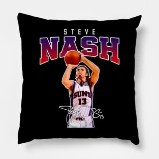 Steve Nash Basketball Legend Signature Vintage Retro 80s 90s Bootleg Rap Style Pillow