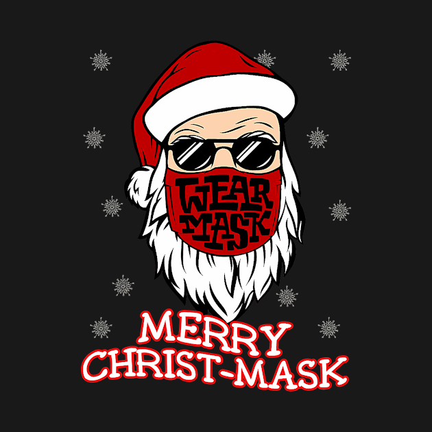 Christmas 2020 Santa with Face Mask Quarantine Funny by lostbearstudios