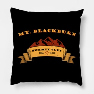 Mt. Blackburn Summit Club Mount Mountaineer Gift Pillow