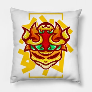 ANIMAL TRIBE yellow style illustrations Pillow